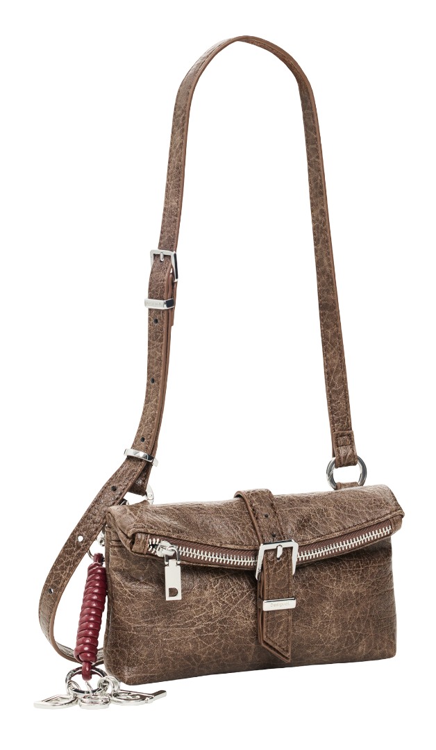 Desigual Half Logo Clutch Micro New Choco Dark Brown Desigual Half Logo Clutch Micro New Choco Dark Brown
