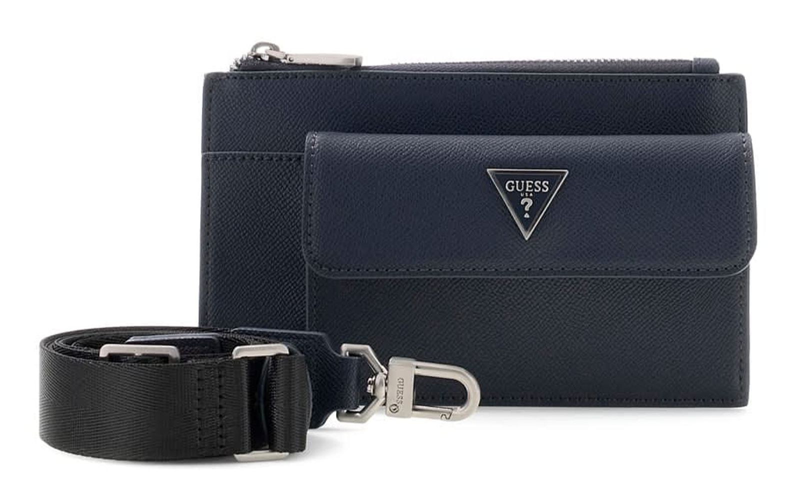 GUESS Milano Flat Bumbag Blue Navy