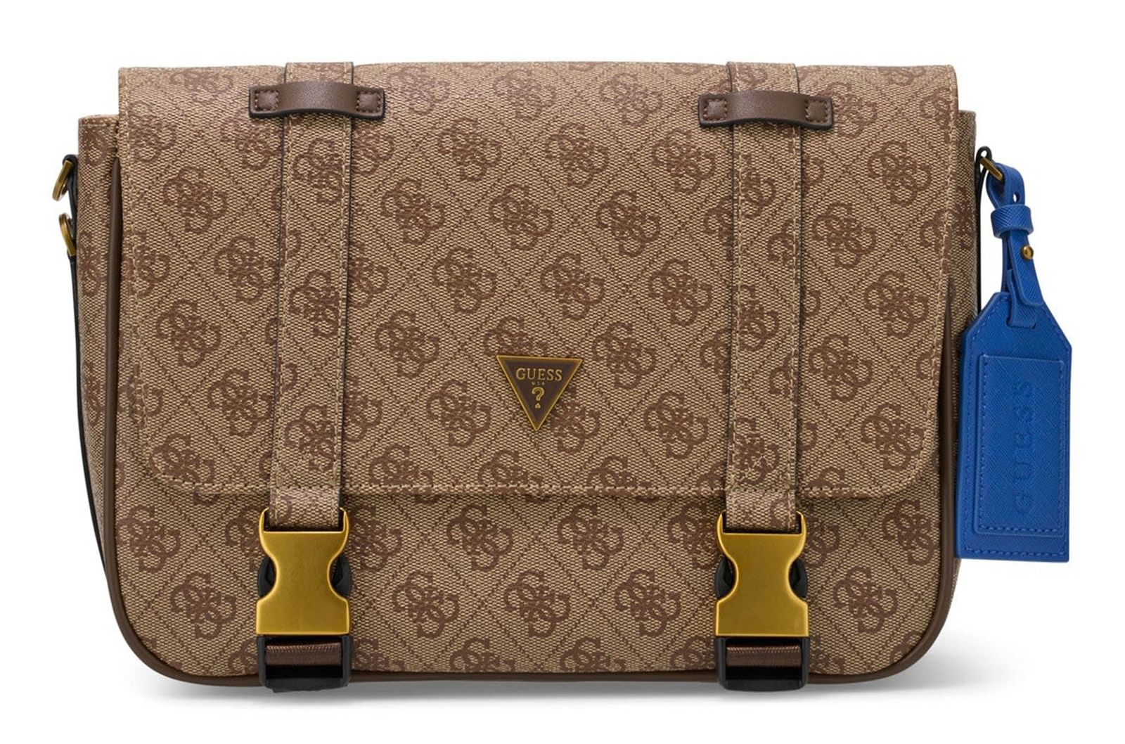 GUESS Milano Messenger Bag Beige Brown GUESS Milano Messenger Bag Beige Brown