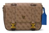 GUESS Milano Messenger Bag Beige Brown GUESS Milano Messenger Bag Beige Brown