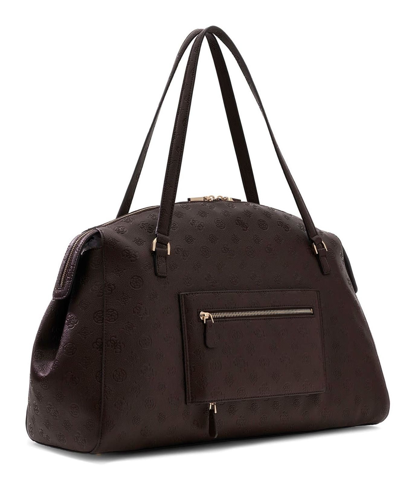 GUESS Blake Dome Travel Tote Brown Logo GUESS Blake Dome Travel Tote Brown Logo