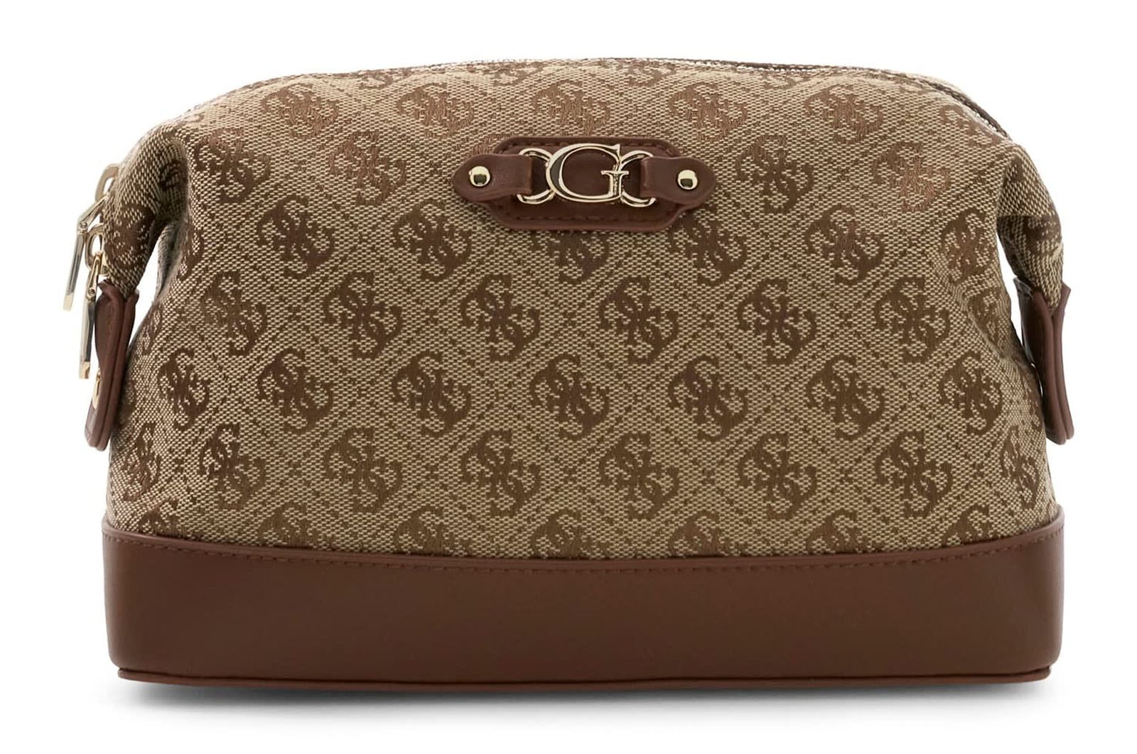 GUESS Samantha Beauty Top Zip Latte Logo / Brown