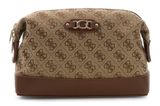 GUESS Samantha Beauty Top Zip Latte Logo / Brown GUESS Samantha Beauty Top Zip Latte Logo / Brown