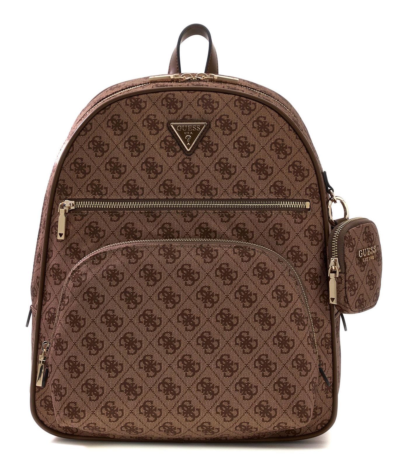 GUESS Adrian Small Backpack Latte Logo