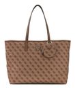 GUESS Adrian Logo Tech Tote Bag L Latte Logo