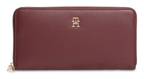 TOMMY HILFIGER TH Iconic Zip Around Wallet L Oxblood TOMMY HILFIGER TH Iconic Zip Around Wallet L Oxblood