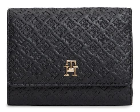 TOMMY HILFIGER Monogram Trifold Wallet Black TOMMY HILFIGER Monogram Trifold Wallet Black
