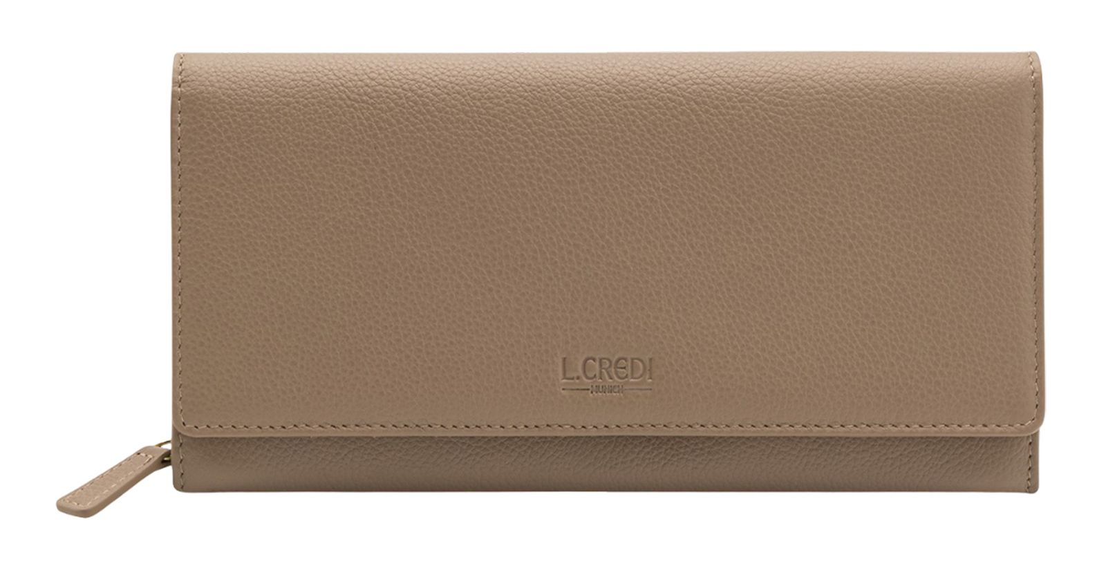 L.CREDI Evelyn Flap Wallet Taupe