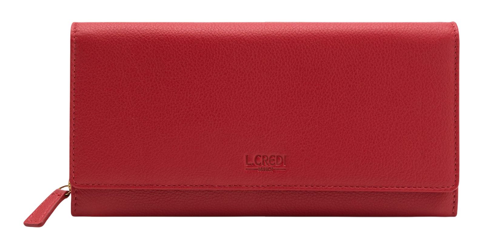 L.CREDI Evelyn Flap Wallet Red