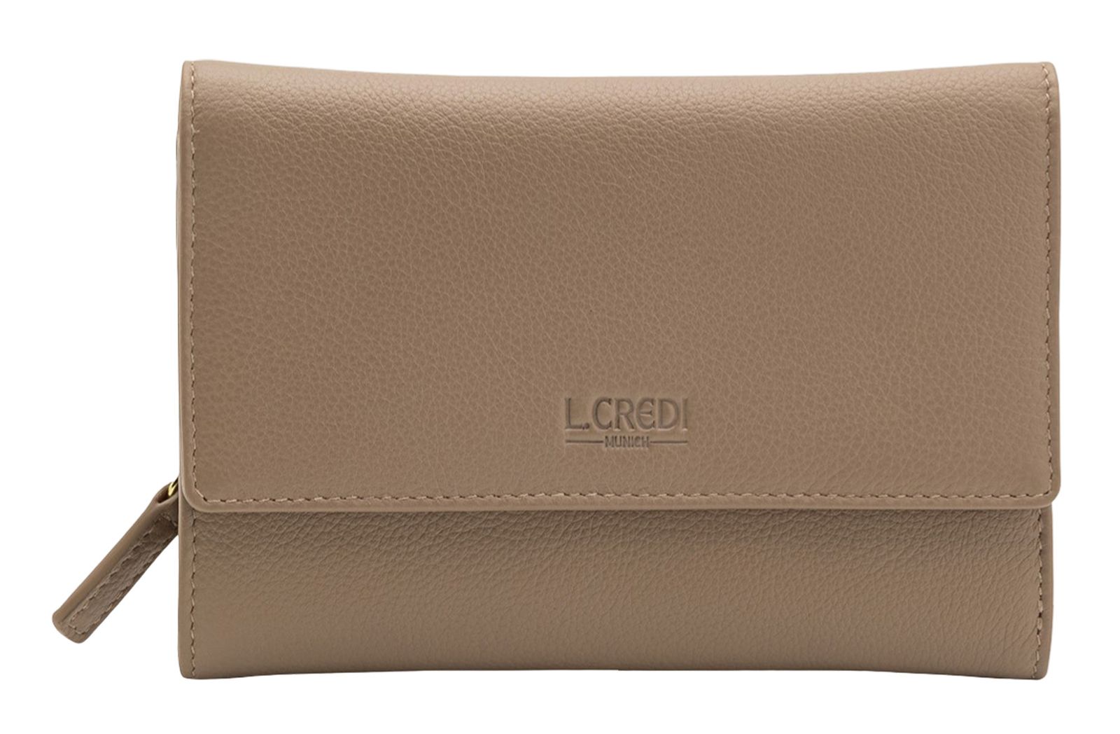 L.CREDI Evelyn Flap Wallet Taupe
