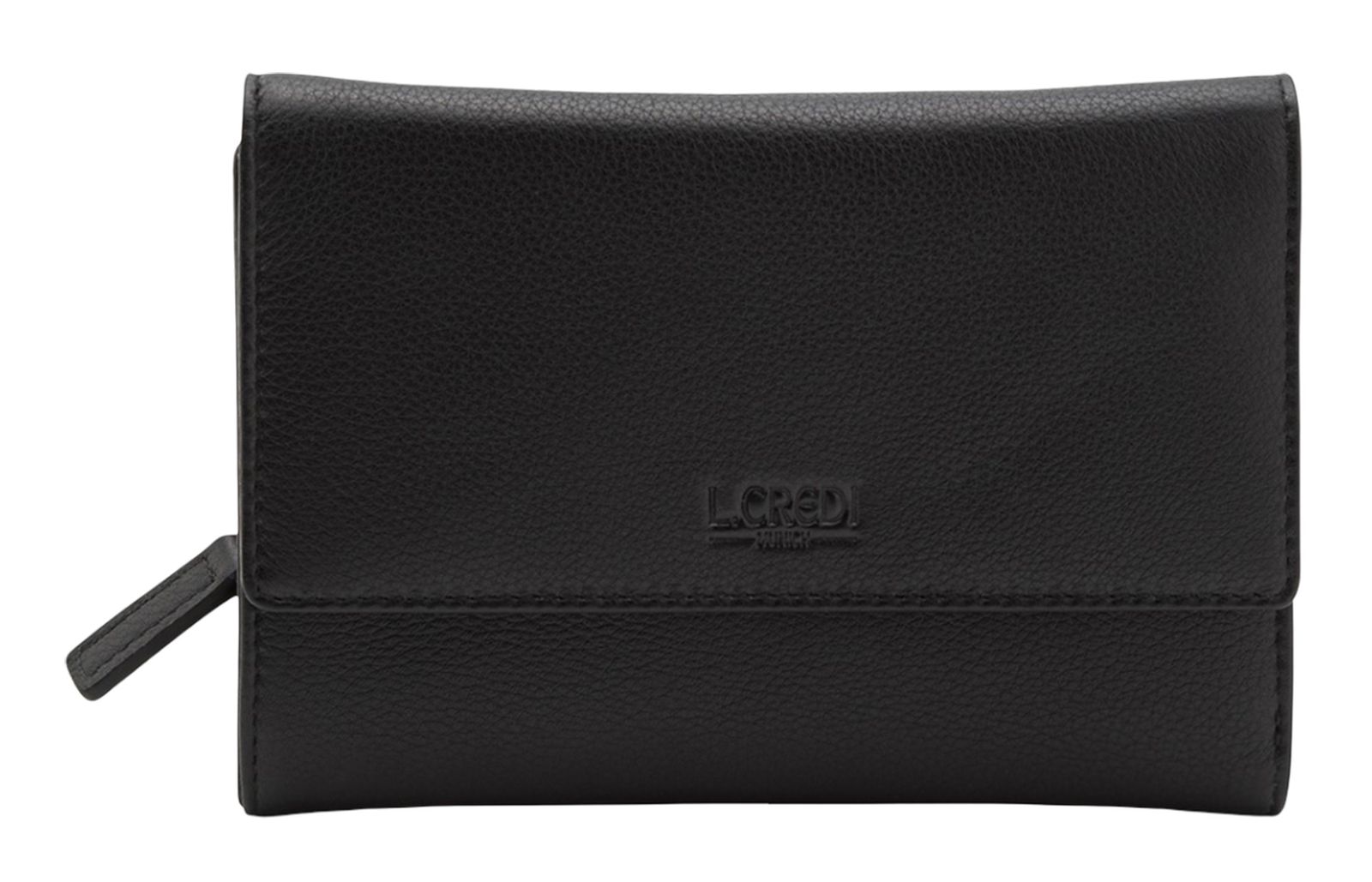 L.CREDI Evelyn Flap Wallet Black