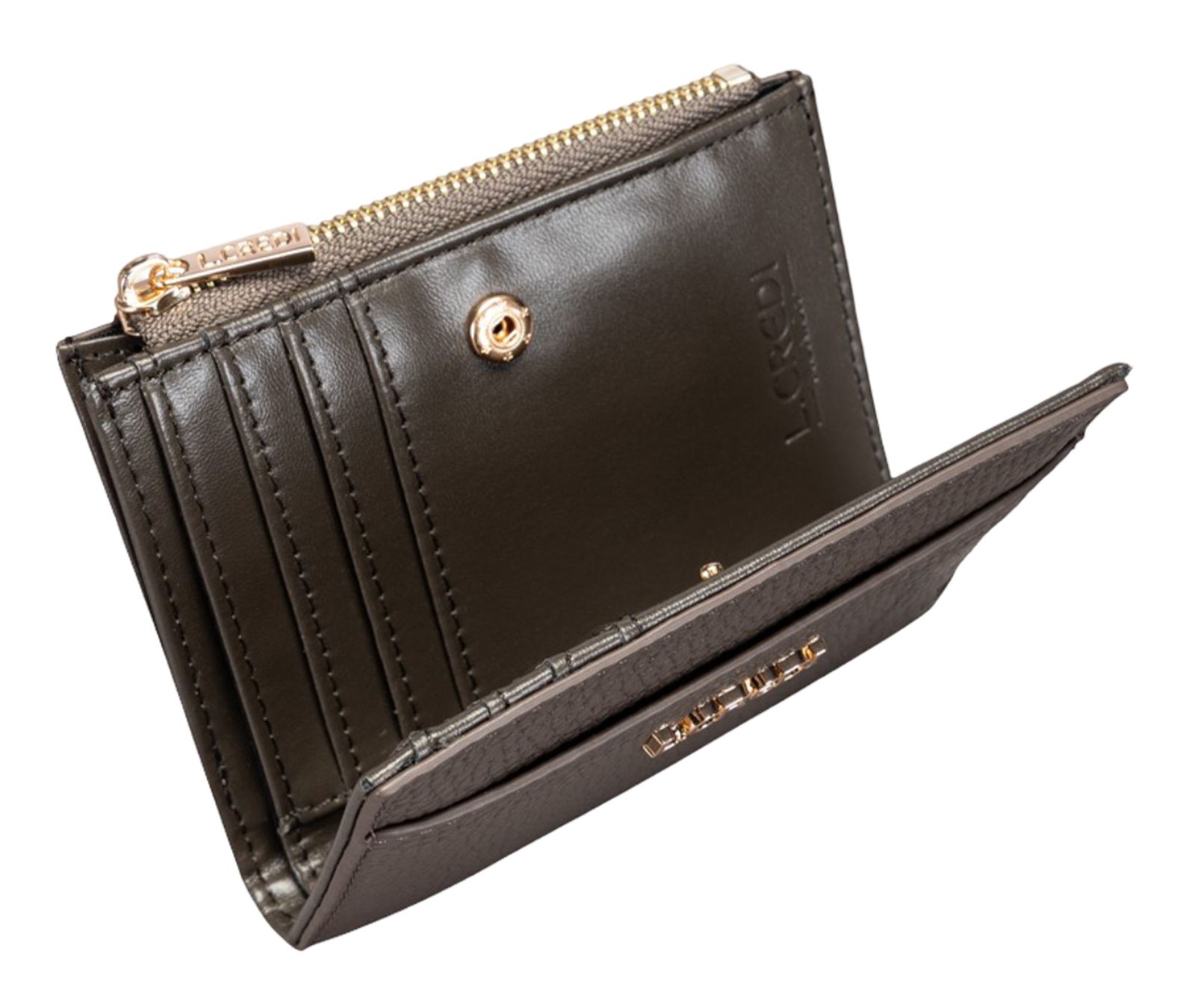 L.CREDI Perla Mini Wallet Dark Taupe L.CREDI Perla Mini Wallet Dark Taupe