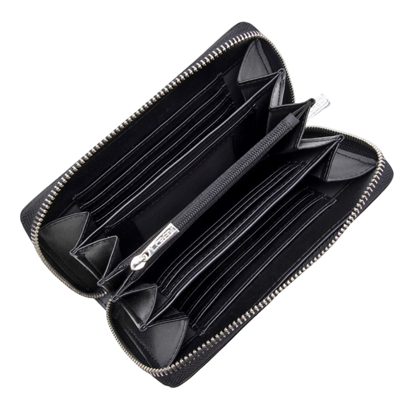 L.CREDI Pinella Zip Around Wallet S Black L.CREDI Pinella Zip Around Wallet S Black
