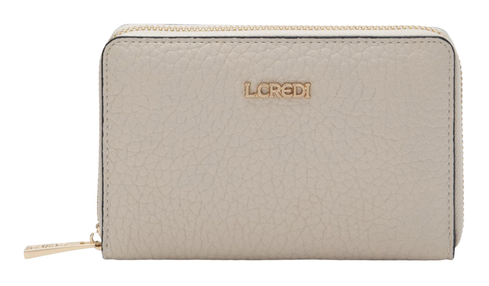 L.CREDI Pinella Zip Around Wallet S Cream