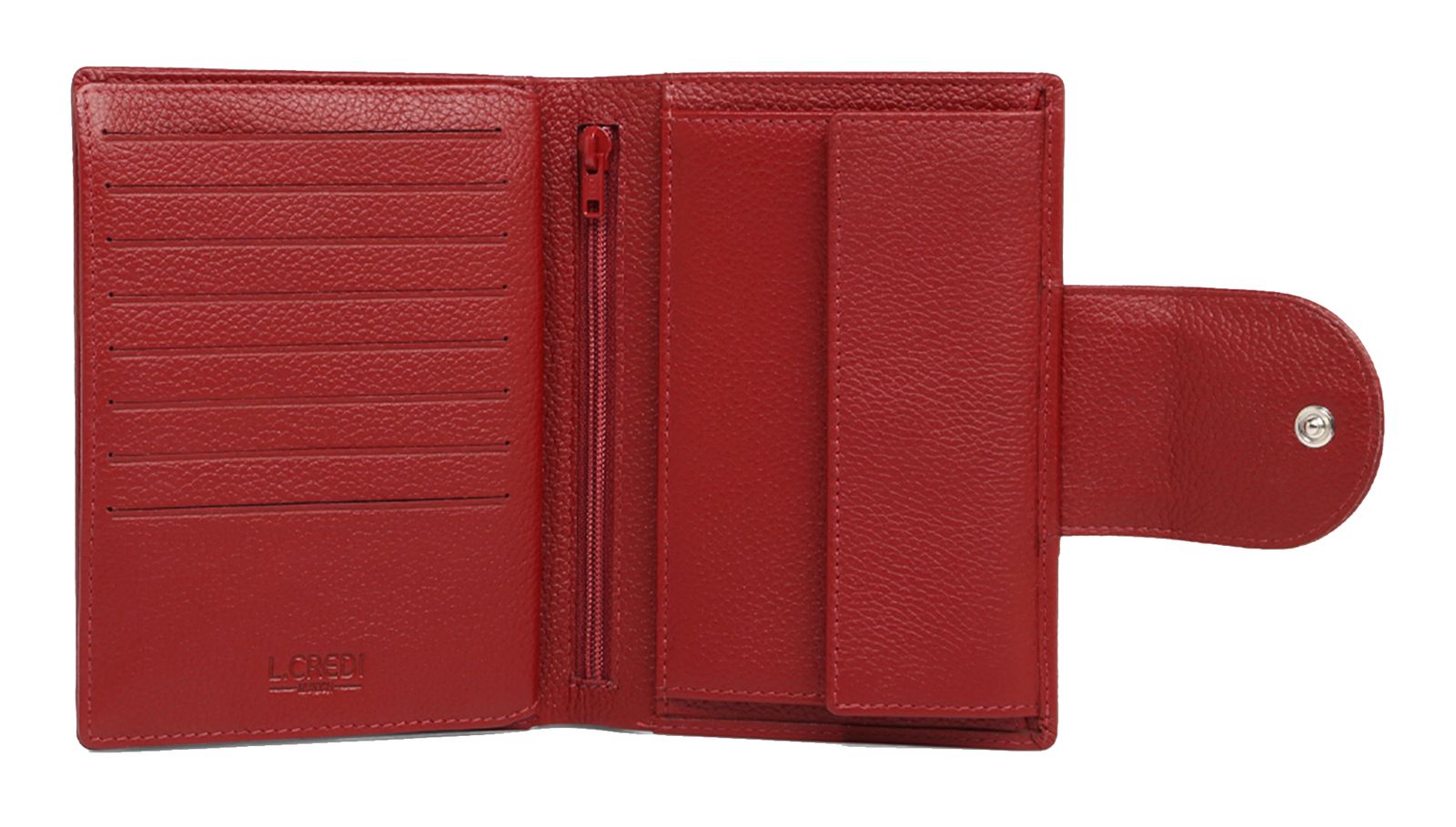 L.CREDI Clara Flap Wallet Red L.CREDI Clara Flap Wallet Red