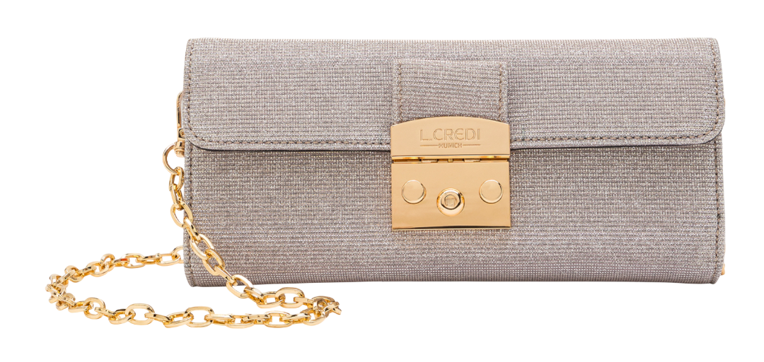 L.CREDI Nadi Clutch Gold