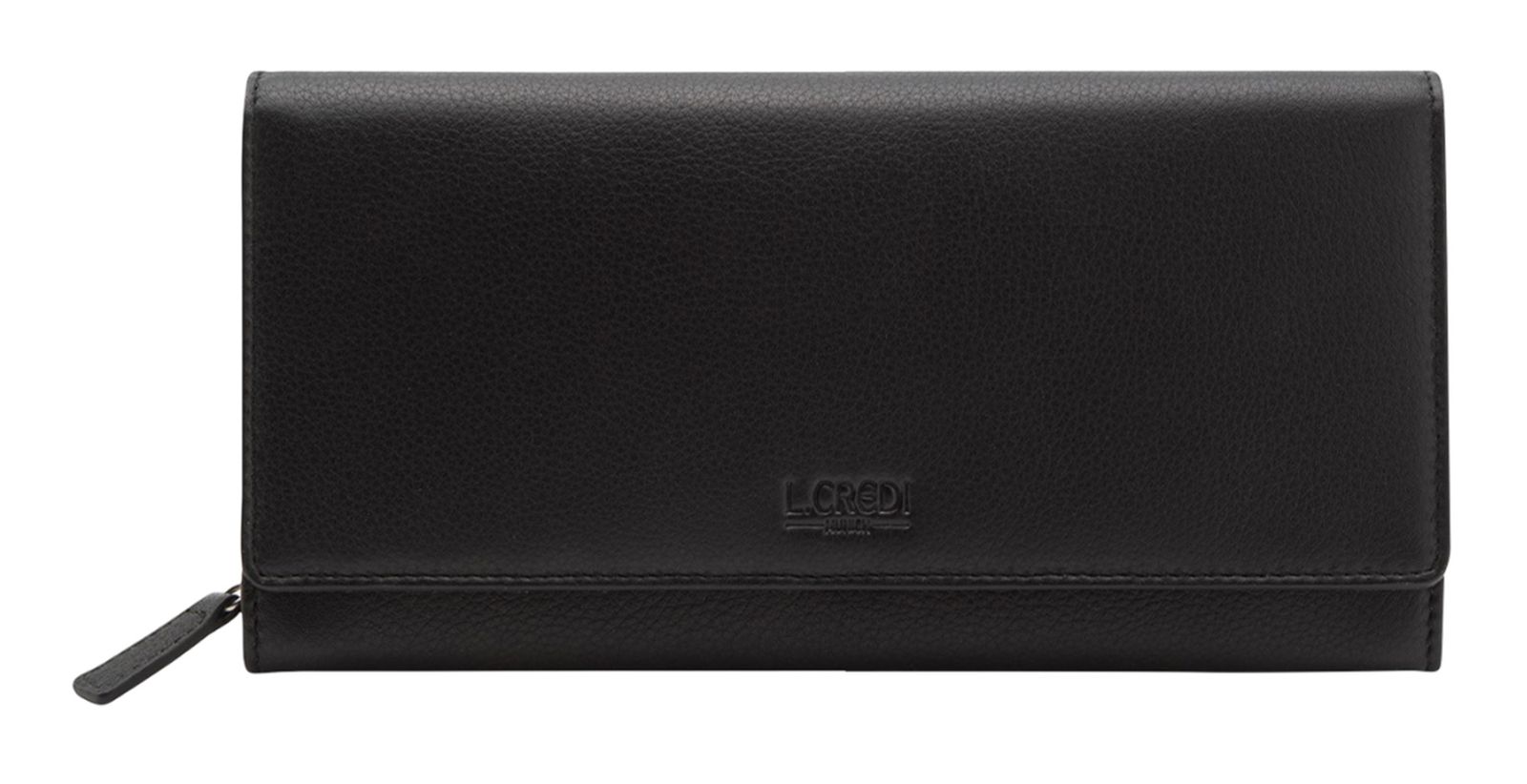 L.CREDI Evelyn Flap Wallet Black