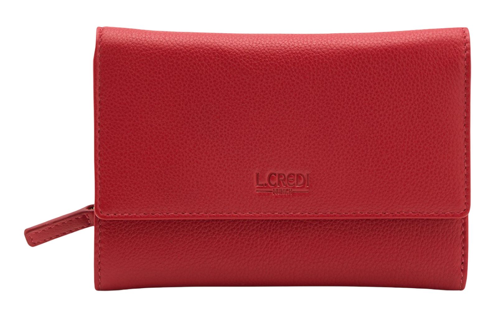 L.CREDI Evelyn Flap Wallet Red