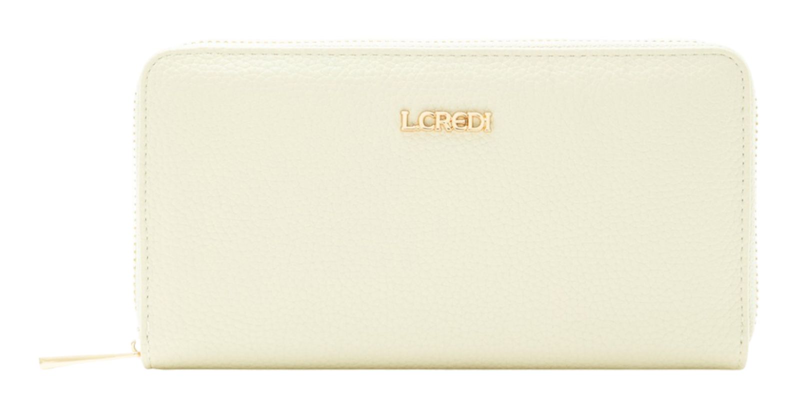 L.CREDI Perla Zip Around Wallet Cream