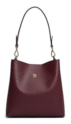 TOMMY HILFIGER Icon Shoulder Bag Oxblood