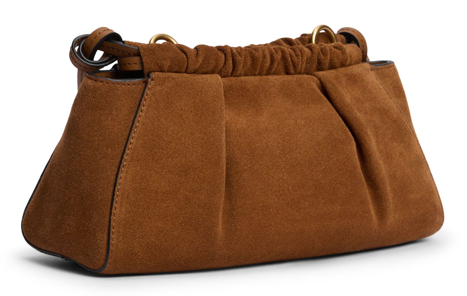 TOMMY HILFIGER Suede Leather Crossbody Bag Cognac TOMMY HILFIGER Suede Leather Crossbody Bag Cognac