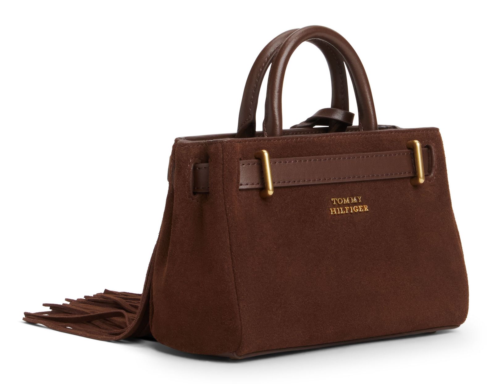 TOMMY HILFIGER American Icon Micro Tote Fringes Fondant Brown TOMMY HILFIGER American Icon Micro Tote Fringes Fondant Brown