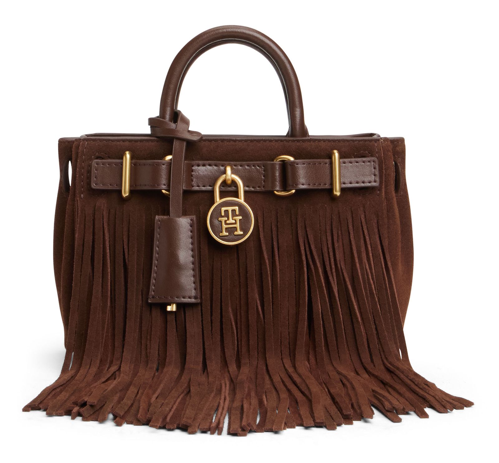 TOMMY HILFIGER American Icon Micro Tote Fringes Fondant Brown
