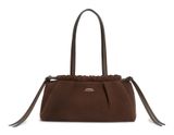 TOMMY HILFIGER Suede Leather Shoulder Bag Fondant Brown