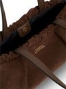TOMMY HILFIGER Suede Leather Shoulder Bag Fondant Brown