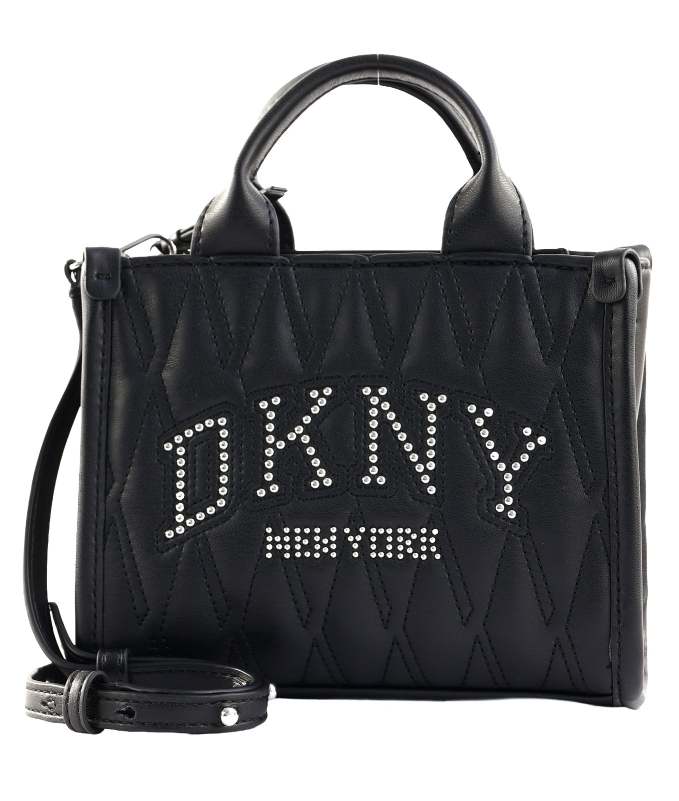 DKNY Hadlee Mini Tote Crossbody Black / Silver