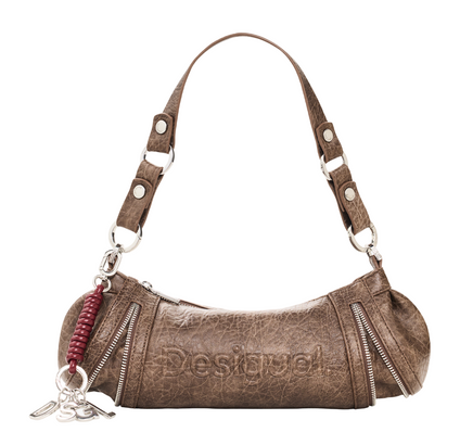 Desigual Zarauz Nf Half Logo New Choco Crossbody Bag Dark Brown Desigual Zarauz Nf Half Logo New Choco Crossbody Bag Dark Brown