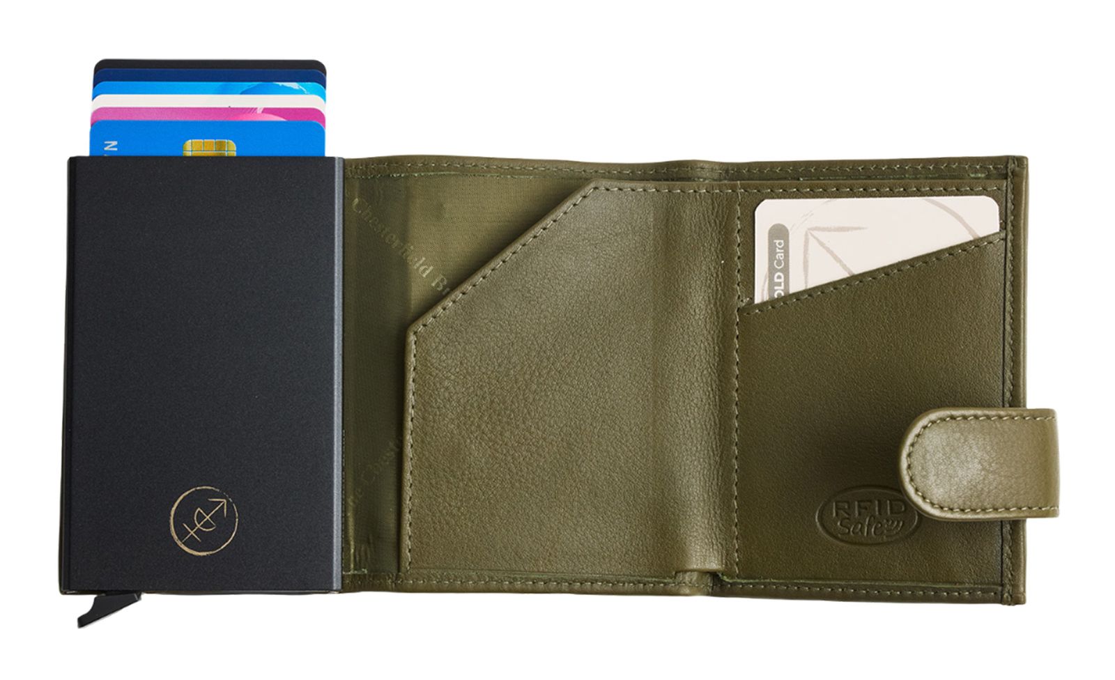 The Chesterfield Brand Bennett Cardholder Olive Green The Chesterfield Brand Bennett Cardholder Olive Green