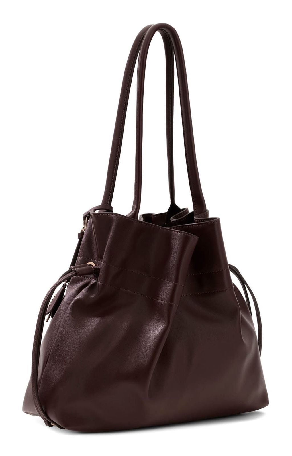 GUESS Karima Drawstring Tote Brown GUESS Karima Drawstring Tote Brown