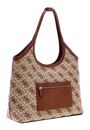 GUESS Samantha Travel Tote Bag Latte Logo / Brown