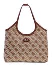 GUESS Samantha Travel Tote Bag Latte Logo / Brown