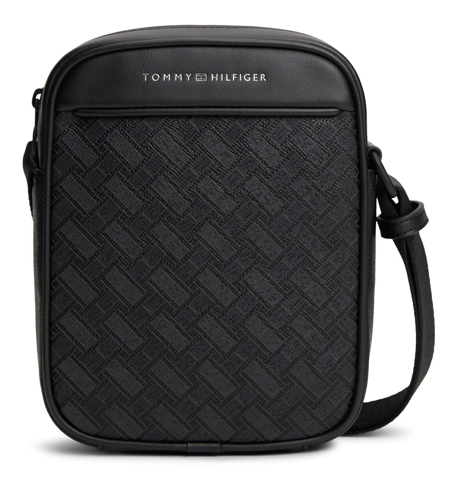 TOMMY HILFIGER TH Modern Monogram Mini Reporter Bag Black