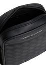 TOMMY HILFIGER TH Modern Monogram Mini Reporter Bag Black TOMMY HILFIGER TH Modern Monogram Mini Reporter Bag Black