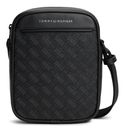 TOMMY HILFIGER TH Modern Monogram Mini Reporter Bag Black TOMMY HILFIGER TH Modern Monogram Mini Reporter Bag Black