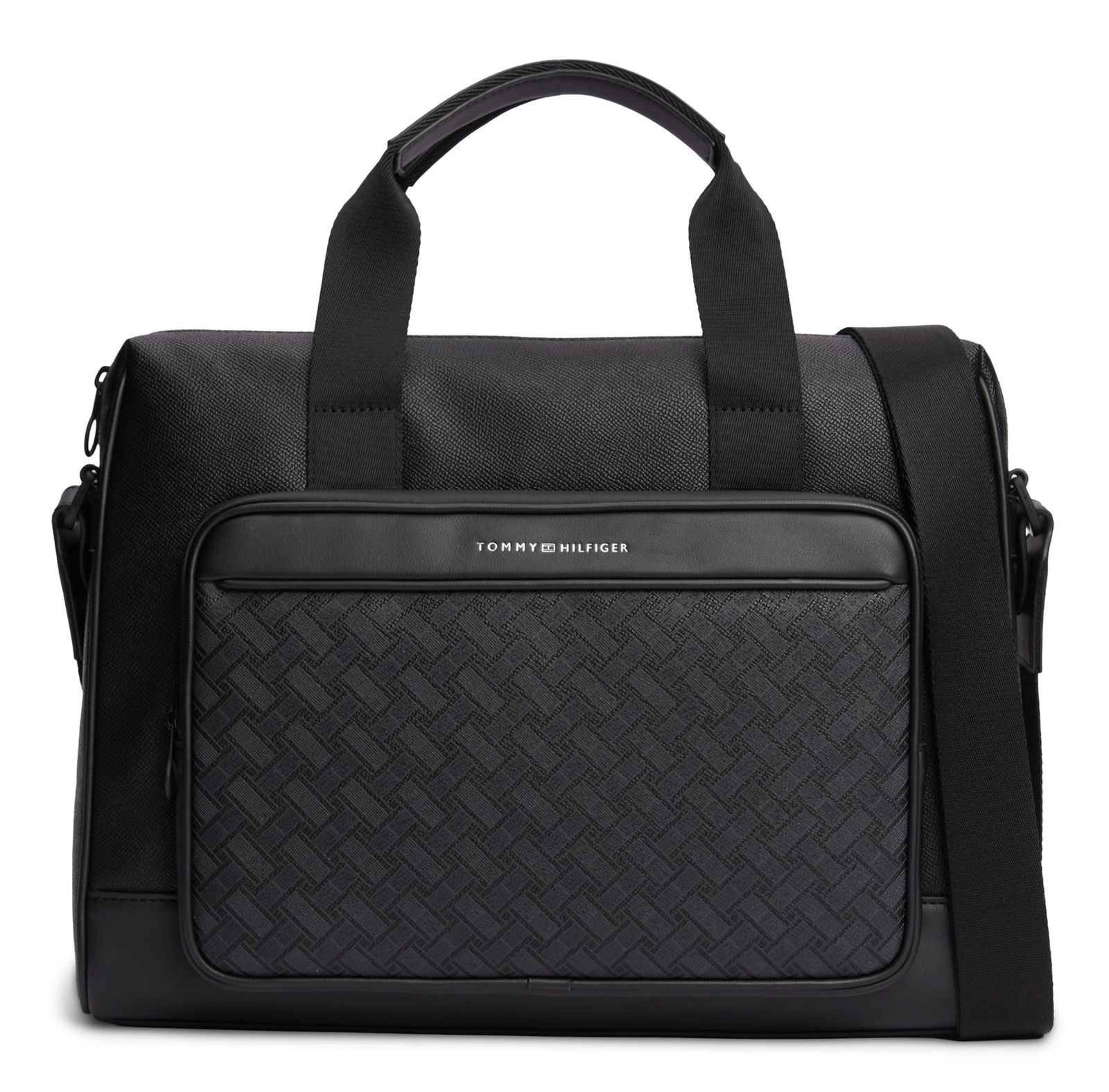 TOMMY HILFIGER TH Modern Monogram Computer Bag Black