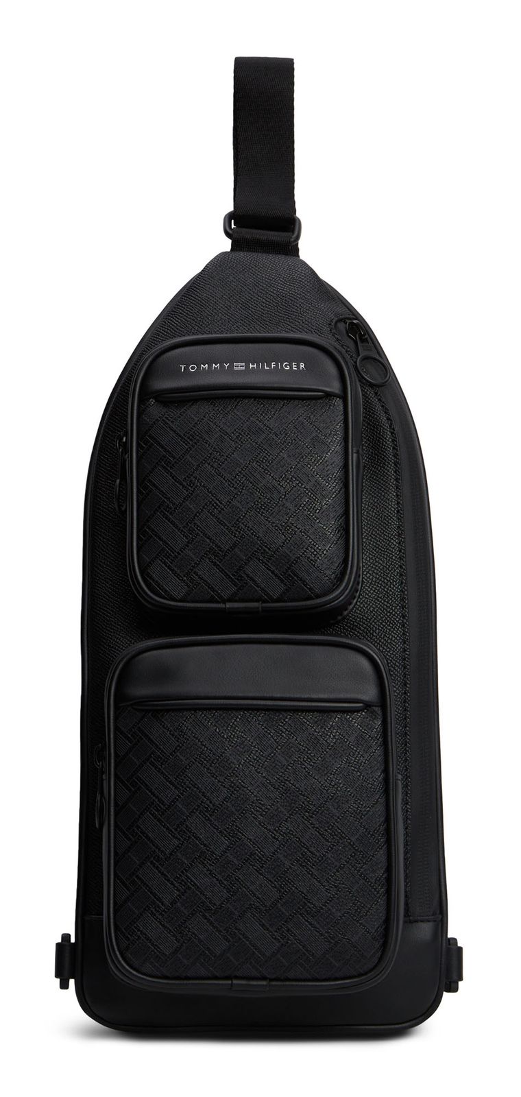 TOMMY HILFIGER TH Modern Monogram Sling Bag Black
