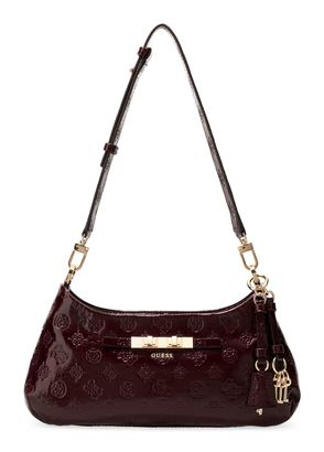 GUESS Carmella Shoulder Bag Burgundy Logo GUESS Carmella Shoulder Bag Burgundy Logo