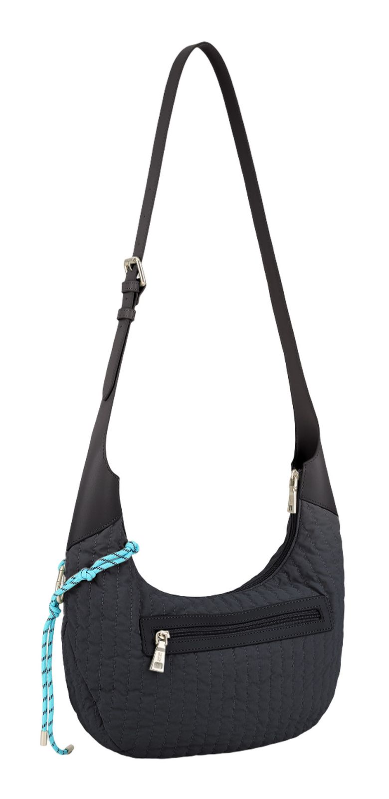 FREDsBRUDER Just Flow Collection Round Hobo Bag Black FREDsBRUDER Just Flow Collection Round Hobo Bag Black