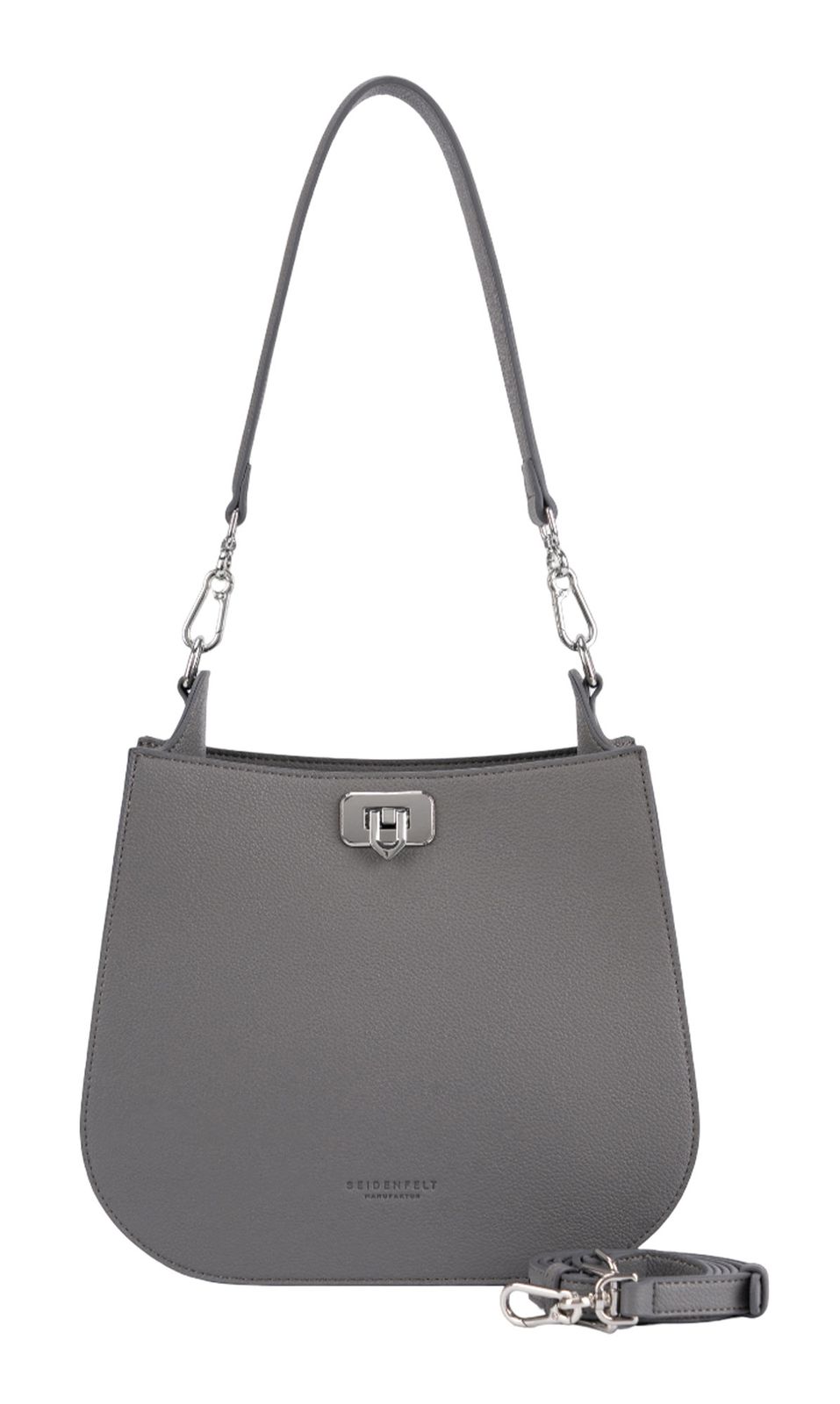 SEIDENFELT MANUFAKTUR Nelma Midi Hobo Bag Light Grey