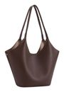 SEIDENFELT MANUFAKTUR Nelma Tulip Shopper Dark Brown SEIDENFELT MANUFAKTUR Nelma Tulip Shopper Dark Brown