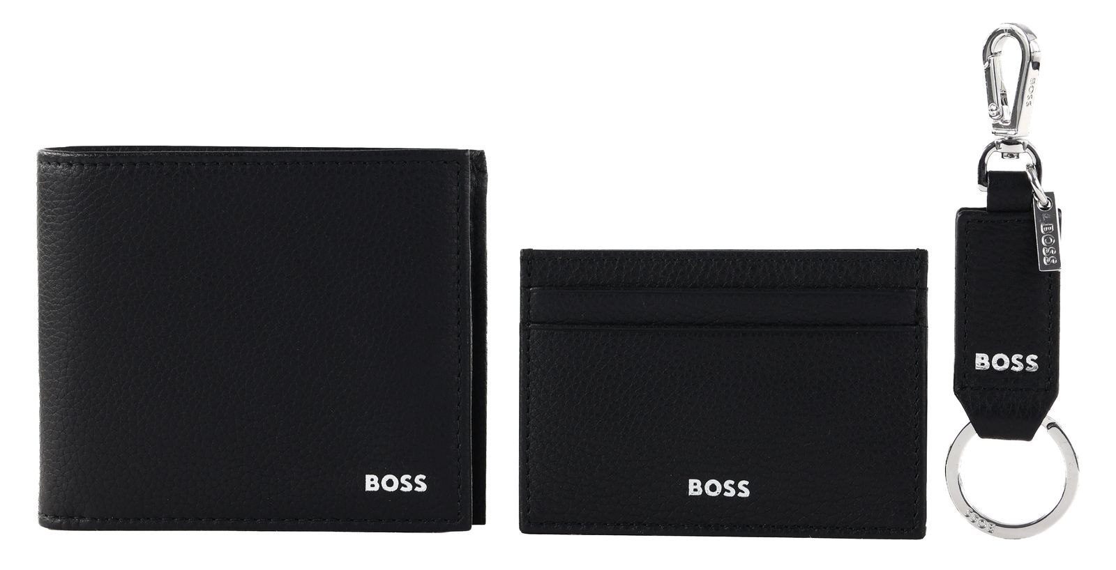 BOSS Giftbox Wallet / Cardholder / Keyring Black