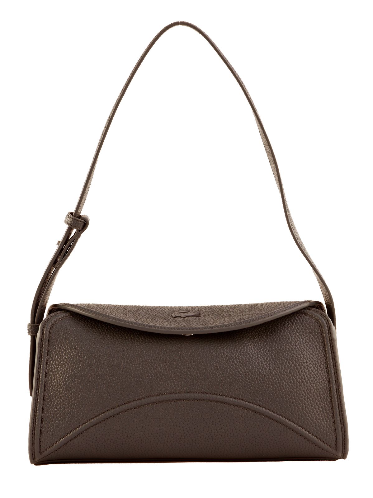 LACOSTE Flap Shoulder Bag Dark Brown