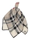 FRAAS Nicki Silk Stole With Fraas Plaid Karo Butter Cream FRAAS Nicki Silk Stole With Fraas Plaid Karo Butter Cream