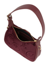 VALENTINO Samba Velvet Shoulder Bag Bordeaux VALENTINO Samba Velvet Shoulder Bag Bordeaux