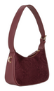 VALENTINO Samba Velvet Shoulder Bag Bordeaux VALENTINO Samba Velvet Shoulder Bag Bordeaux