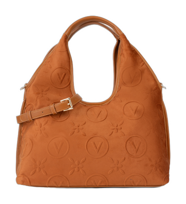 VALENTINO Samba Velvet Shopping Bag Mattone